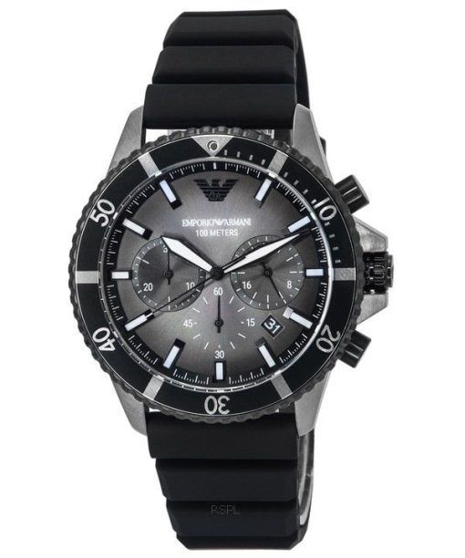 Emporio Armani chronographe cadran noir et gris Quartz AR11515 100M montre homme fr