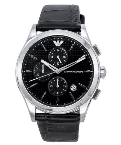 Montre Emporio Armani Paolo chronographe cadran noir quartz AR11530 pour homme