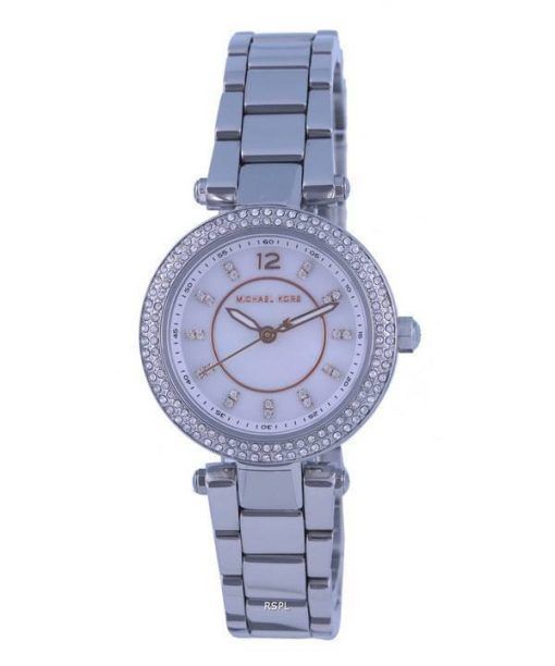 Michael Kors Mini Parker Crystal Accents cadran argenté Quartz MK6932 montre pour femme