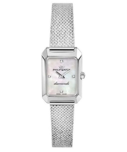 Montre pour femme Philip Watch Newport en acier inoxydable avec cadran rayon de soleil blanc et quartz R8253213501