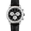 Montre pour homme Philip Watch Anniversary Chronographe Bracelet en cuir Cadran noir Quartz R8271650002 100M