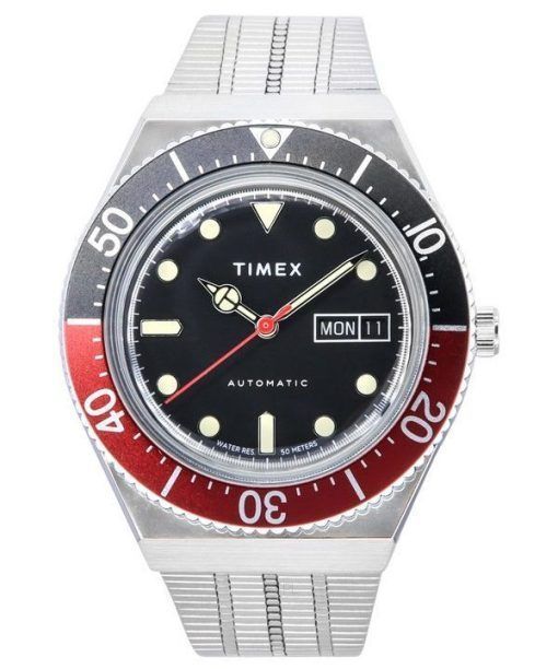 Montre automatique pour homme Timex Q-Series M79 en acier inoxydable avec cadran noir TW2U83400