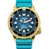 Montre pour homme Citizen Promaster Dive avec bracelet en polyuréthane et cadran turquoise Eco-Drive Diver BN0162-02X 200 m