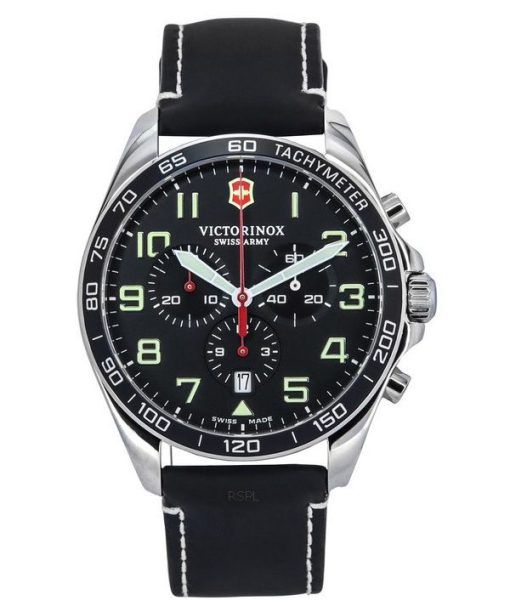 Montre pour homme Victorinox Swiss Army Fieldforce chronographe cadran noir quartz 241852 100M