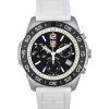Montre pour homme Luminox Pacific Diver chronographe bracelet en caoutchouc blanc cadran noir Quartz Diver's XS.3141 200M