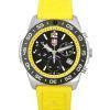 Montre pour homme Luminox Pacific Diver chronographe bracelet en caoutchouc jaune cadran noir Quartz Diver's XS.3145 200M