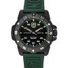Montre pour homme Luminox Master Carbon SEAL bracelet en caoutchouc vert cadran noir suisse automatique de plongée XS.3877 200M