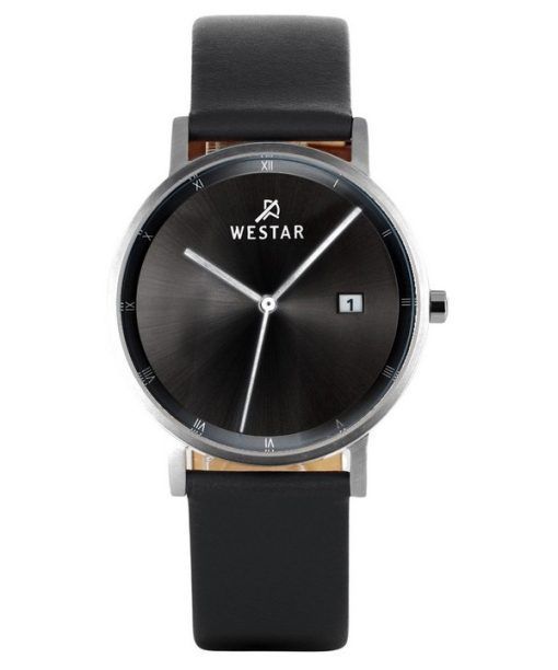 Montre pour homme Westar Profile avec bracelet en cuir et cadran noir 50221STN103
