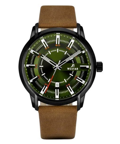 Montre pour homme Westar Profile avec bracelet en cuir et cadran vert à quartz 50228BBN885