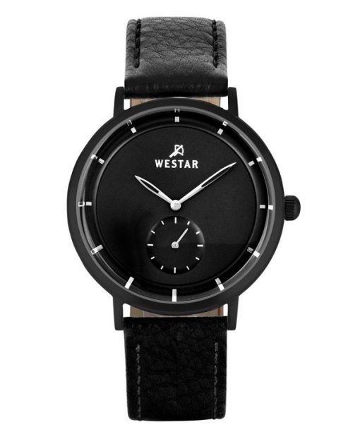 Montre pour homme Westar Profile avec bracelet en cuir et cadran noir à quartz 50246BBN103