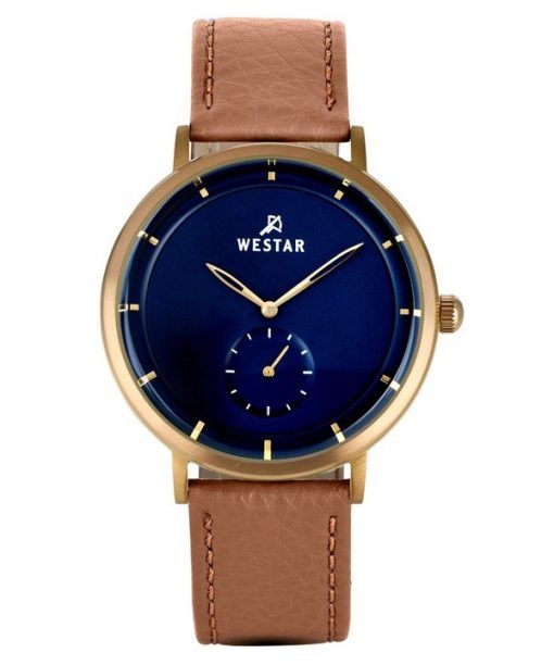 Montre pour homme Westar Profile avec bracelet en cuir et cadran bleu 50246BZZ184