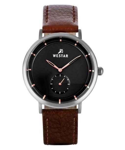 Montre pour homme Westar Profile avec bracelet en cuir et cadran noir 50246STN623