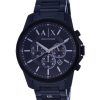 Armani Exchange chronographe en acier inoxydable cadran noir quartz AX1722 montre pour homme