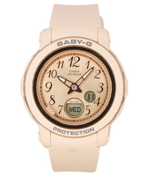 Montre pour femme Casio Baby-G analogique numérique avec bracelet en résine et cadran en or rose BGA-290SA-4A 100M