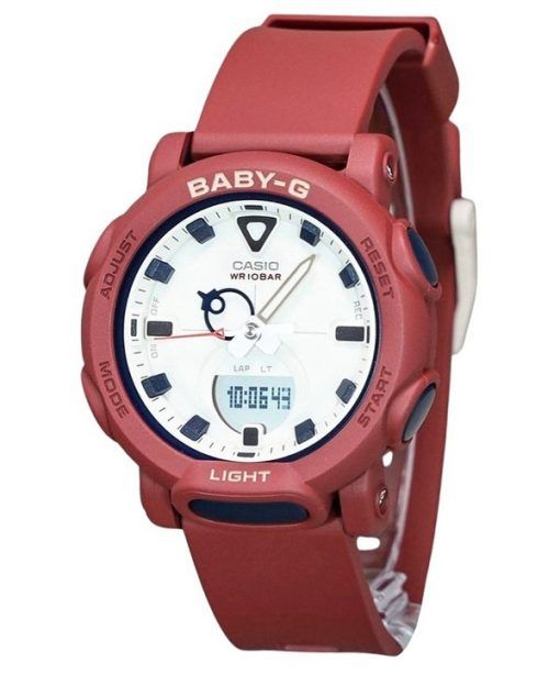 Montre pour femme Casio Baby-G analogique numérique avec bracelet en résine à base biologique et cadran blanc à quartz BGA-310RP
