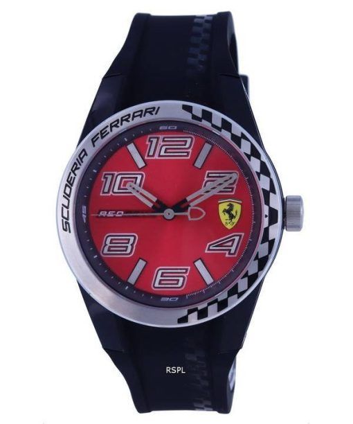 Ferrari Scuderia Redrev-T Silicone Cadran Rouge Quartz F0830335.G Montre Homme fr