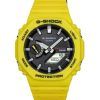 Montre pour homme Casio G-Shock Mobile Link analogique numérique bracelet en résine jaune cadran noir solaire GA-B2100C-9A 200M