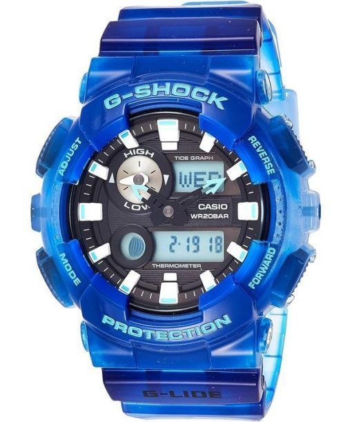 Montre pour homme Casio G-Shock G-Lide analogique numérique avec bracelet en résine et cadran noir à quartz GAX-100MSA-2A 200M