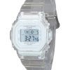 Montre pour femme Casio Baby-G numérique avec bracelet en résine transparente à quartz BGD-565US-7 100M