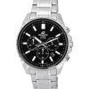 Montre pour homme Casio Edifice Standard chronographe en acier inoxydable cadran noir à quartz EFV-650D-1A 100M