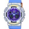 Montre pour homme Casio G-Shock Euphoria analogique numérique bracelet en résine bleue cadran violet Quartz GA-100EU-8A2 200M
