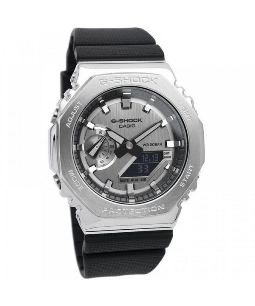 Montre pour homme Casio G-Shock recouverte de métal avec bracelet en résine analogique numérique GM-2100-1A GM2100-1 200M