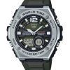 Montre pour homme Casio Standard analogique numérique bracelet en résine cadran vert Quartz MWQ-100-3AV 100M