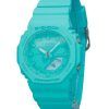 Montre pour femme Casio G-Shock analogique numérique avec bracelet en résine et cadran turquoise GMA-P2100-2A 200M