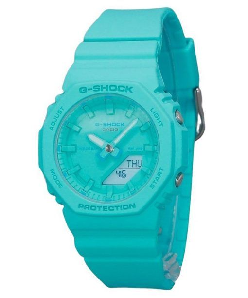 Montre pour femme Casio G-Shock analogique numérique avec bracelet en résine et cadran turquoise GMA-P2100-2A 200M