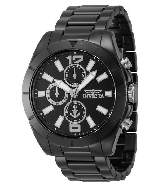 Montre pour homme Invicta Ocean Voyage chronographe bracelet en céramique cadran noir Quartz 46298 100M