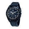 Montre pour homme Maserati Traguardo édition limitée chronographe bracelet en caoutchouc cadran bleu quartz R8871612042 100M