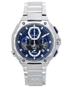 Montre pour homme Bulova Precisionist chronographe cadran bleu Quartz Diver's 96B349 300M
