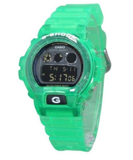 Montre pour homme Casio G-Shock Joytopia numérique translucide vert bracelet en résine Quartz DW-6900JT-3 200M