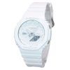 Montre pour homme Casio G-Shock ton sur ton analogique numérique bracelet en résine cadran blanc Quartz GA-2100-7A7