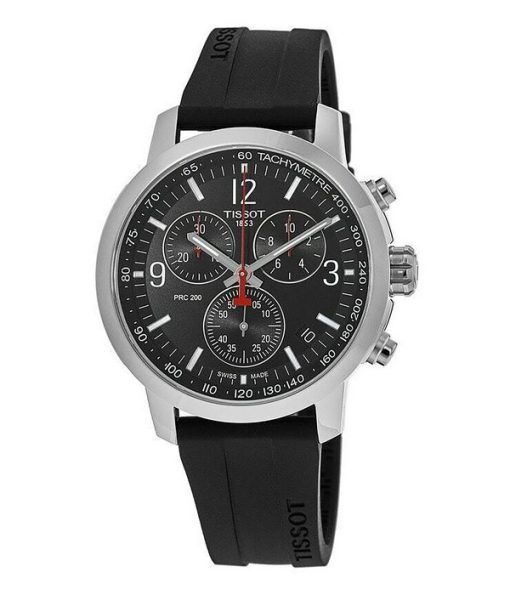 Montre Tissot PRC 200 T-Sport chronographe cadran noir à quartz de plongée T114.417.17.057.00 200M pour homme