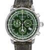 Montre pour homme Zeppelin 100 Jahre chronographe bracelet en cuir cadran vert quartz 86804
